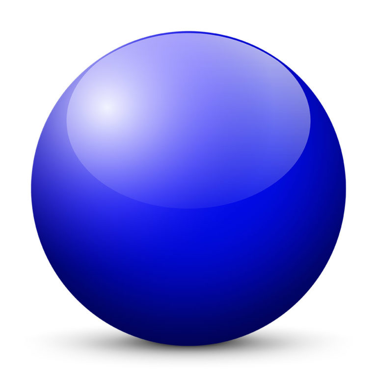 Dark Blue Colored Sphere (Orb) with Shiny/Glossy and Gleaming Surface