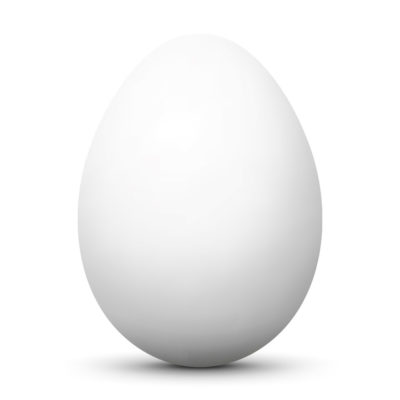 White Easter Egg/Orb with Smooth Shadow and White Background