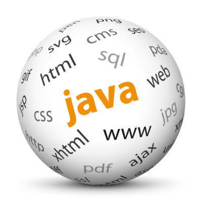 White Sphere with Tag-Cloud / Word-Cloud! Acronym: "java"