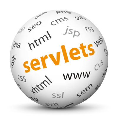 White Sphere with Tag-Cloud / Word-Cloud! Acronym: "servlets"